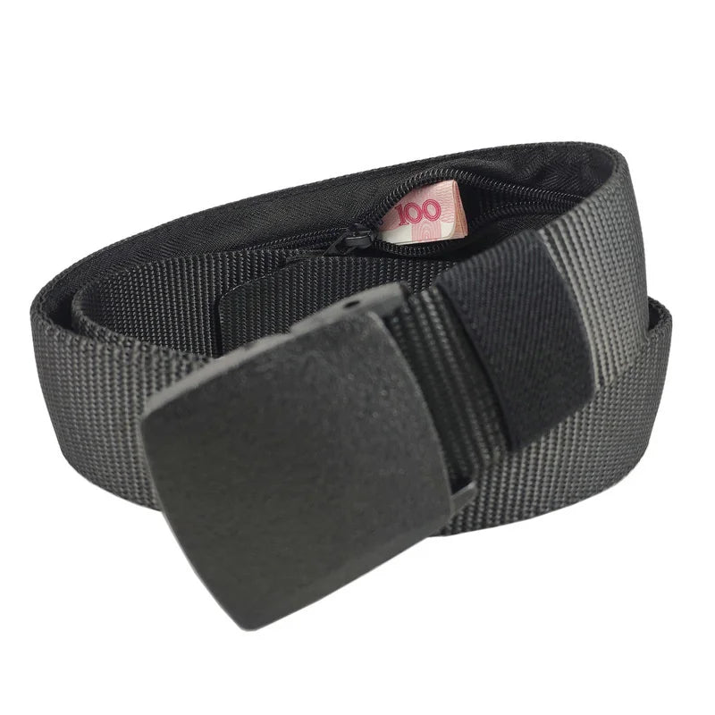 Travel Cash anti Theft Belt Waist Bag Women Portable Hidden Money Strap Belt Wallet Waist Pack Men Secret Hiding Belt 125Cm