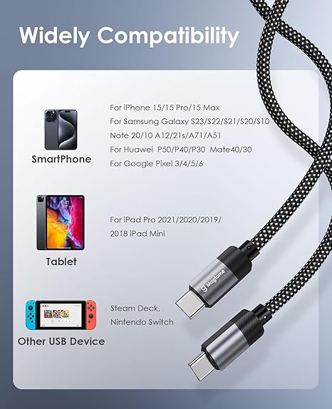 Magsnap cable USB C a USB C60 carga rápida